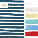 Farbkombi - Badestoff Lsf 50 Painted Stripes Marineblau Weiß