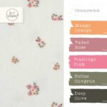 Farbkombi - Frottee Jersey Bluemchen Cremeweiß