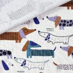 Leichter Canvas - Dackel - Staubweiß