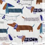 Leichter Canvas - Dackel - Staubweiß