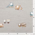 Bambus Jersey – Achtung Baustelle – Warmes Hellgrau