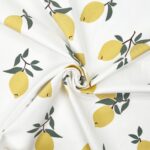 Single Jersey - Große Vintage Zitronen - Warmweiß