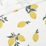 Single Jersey - Große Vintage Zitronen - Warmweiß