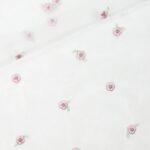 Tüllstoff – Kleine Blümchen – Warmweiß