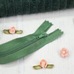 DIY Stoffmix - Knopf - Reißverschluss - Satin Rose
