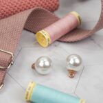 DIY Stoffmix - Garn - Anhänger Perle Öse