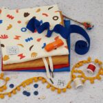 DIY Stoffmix - Gummiband - Pomponborte - Label- Schrägband - Kordel - Knopf