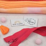 DIY Stoffmix - Label - Pompon - Reißverschluss