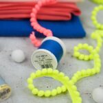 DIY Stoffmix - Pomponborte - Garn