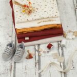 DIY Stoffmix - Label - Garn - Knopf - Holzwürfel - Reißverschluss