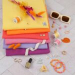 DIY Stoffmix - Musselin - Label - Garn - Knopf