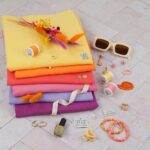 DIY Stoffmix - Musselin - Label - Garn - Knopf