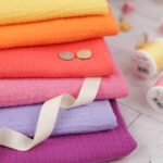 DIY Stoffmix - Musselin - Knopf