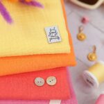 DIY Stoffmix - Musselin - Label - Knopf