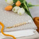 DIY Stoffmix - Holzwürfel - Holzperle - Pomponborte