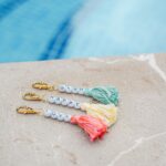 DIY Stoffe Inspiration - Sticktwist - Buchstaben - Perle - Karabiner - Verbindungsring - Sommerfarben
