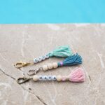 DIY Stoffe Inspiration - Sticktwist - Buchstaben - Perle - Karabiner - Verbindungsring - Holz