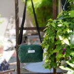 DIY Stoffe Inspiration: Kleine Tasche – Paket – Velvet strukturiert Pinie