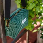 DIY Stoffe Inspiration: Kleine Tasche – Paket – Velvet strukturiert Pinie