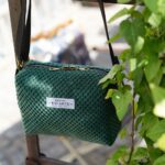 DIY Stoffe Inspiration: Kleine Tasche – Paket – Velvet strukturiert Pinie
