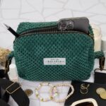 DIY Stoffe Inspiration - Velvet Tasche Pinie