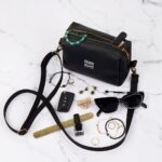 DIY Stoffe Inspiration - Kleine Tasche Lederoptik Schwarz