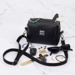 DIY Stoffe Inspiration - Kleine Tasche Lederoptik Schwarz