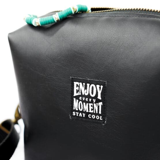 Diy Stoffe Inspiration 611t Kleine Tasche Lederoptik Schwarz