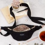 DIY Stoffe Inspiration - Cutline Crossbag - Bouclé Schwarz