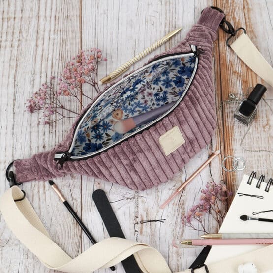 Diy Stoffe Inspiration 613s Cutline Crossbag Velvet Mauve