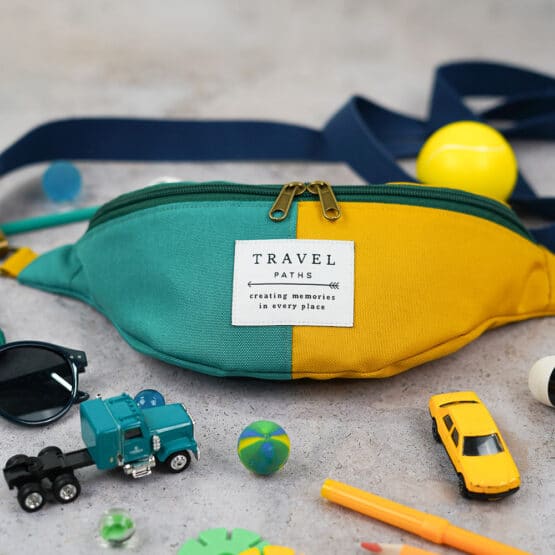 DIY Stoffe Inspiration - Cutline Crossbag Outdoor Aqua Senf