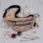 DIY Stoffe Inspiration - Cutline Crossbag Rosé Metallic