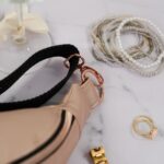 DIY Stoffe Inspiration - Cutline Crossbag Rosé Metallic
