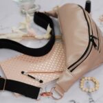 DIY Stoffe Inspiration - Cutline Crossbag Rosé Metallic