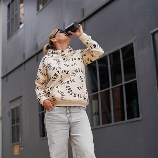 Diy Stoffe Outfit 561f Hoodie Emilana New York French Terry
