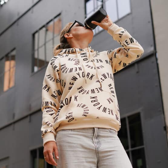 Diy Stoffe Outfit 561g Hoodie Emilana New York French Terry