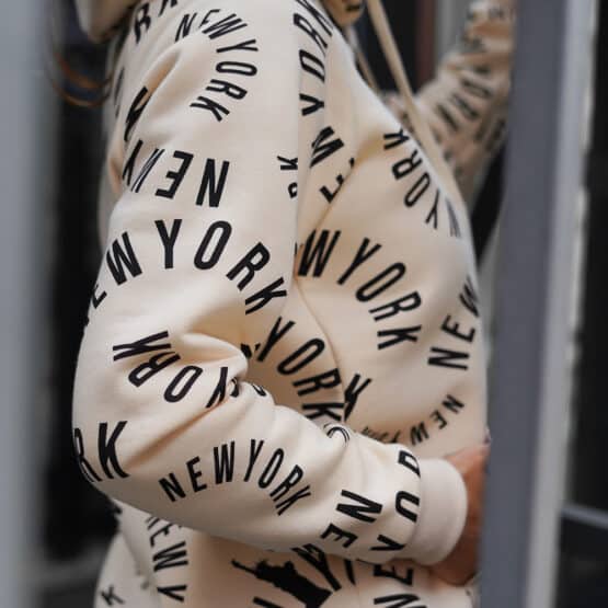 Diy Stoffe Outfit 561m Hoodie Emilana New York French Terry