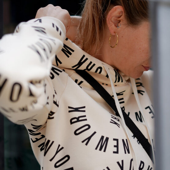 Diy Stoffe Outfit 561o Hoodie Emilana New York French Terry