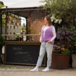 DIY Stoffe Outfit - Weste Winalea - Bouclé Lavendel