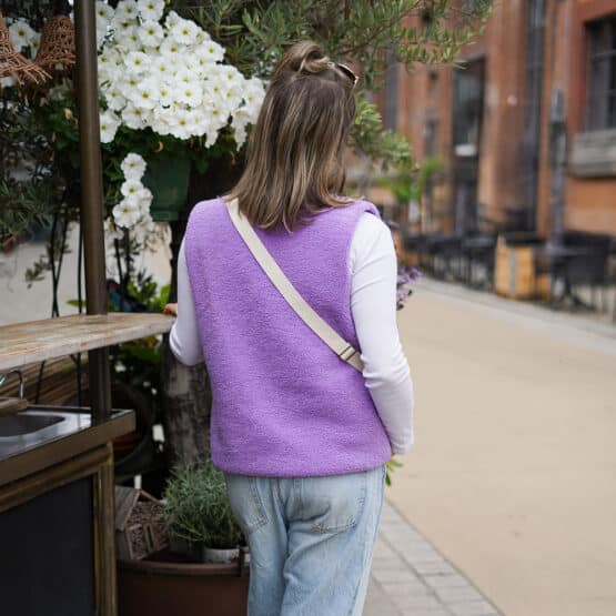 Diy Stoffe Outfit 562h Weste Winalea Bouclé Lavendel