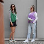 DIY Stoffe Outfit - Weste Winalea - Bouclé Lavendel - Emerald - Cutline Crossbag