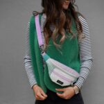 DIY Stoffe Outfit - Weste Winalea - Bouclé Emerald - Cutline Crossbag