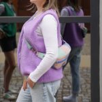 DIY Stoffe Outfit - Weste Winalea - Bouclé Lavendel - Cutline Crossbag