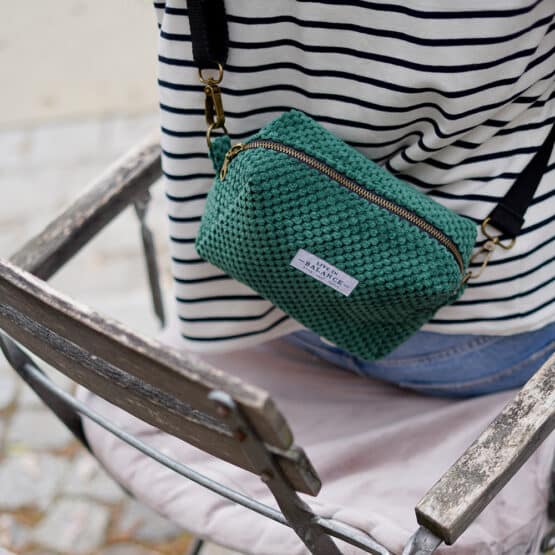 Diy Stoffe Outfit 564l Weste Winalea French Terry Tasche Velvet Pinie