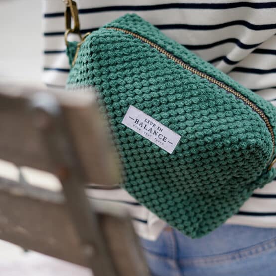 DIY Stoffe Outfit - Tasche Velvet Pinie