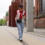 DIY Stoffe Outfit - Weste Winalea - French Terry - Tasche Lederoptik Schwarz