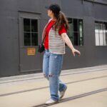 DIY Stoffe Outfit - Weste Winalea - French Terry - Tasche Lederoptik Schwarz