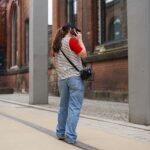 DIY Stoffe Outfit - Weste Winalea - French Terry - Tasche Lederoptik Schwarz