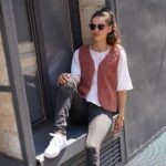 DIY Stoffe Outfit - Weste Winalea - Velvet Soft Blush