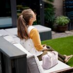 DIY Stoffe Outfit - Weste Winalea - Musselin Gestickte Blumen - Tasche